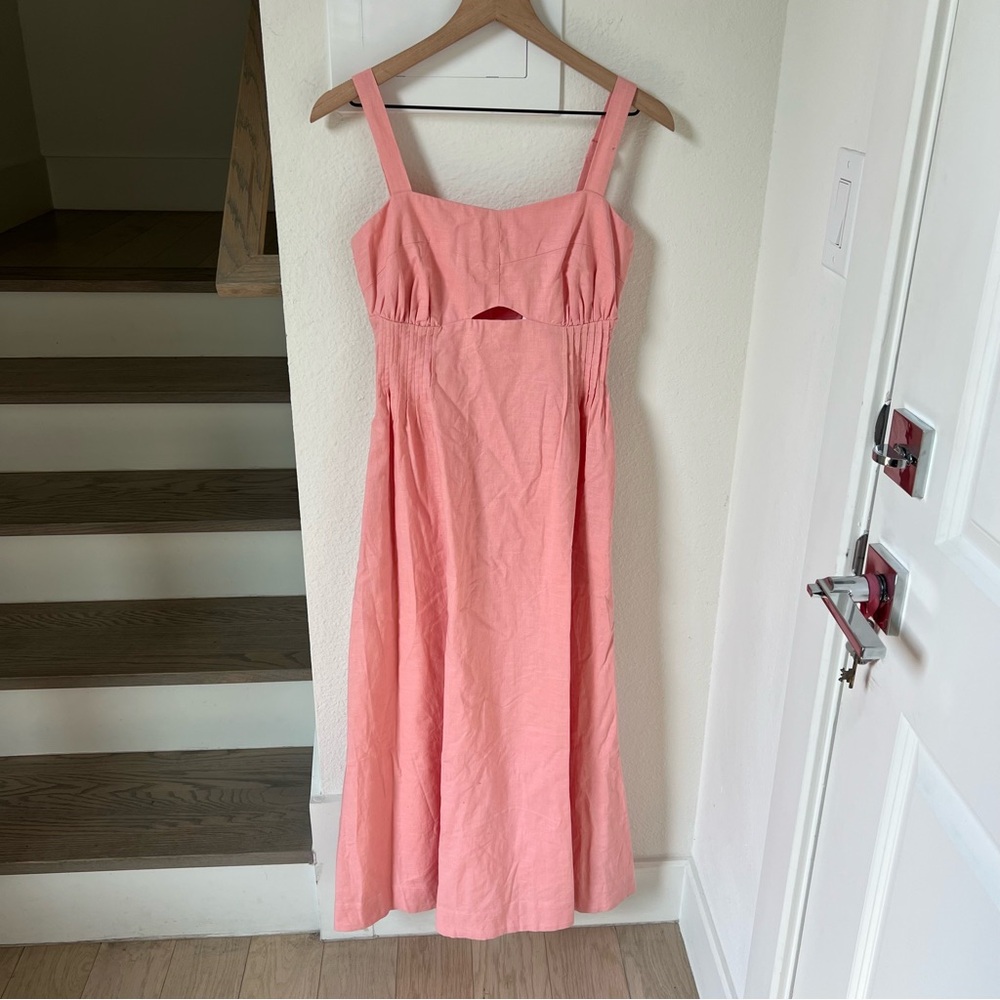Anthropologie Mon Renn Sunlight Midi Dress in Blush Pink - XS - NWT - Picture 5 of 11